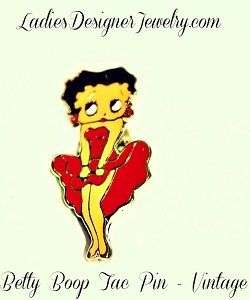 Vintage 1930's Cartoon Character Betty Boop Lapel Tac Pin Brooch Pins