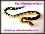Ladies Designer Jewelry Diamond Rhinestone Snake Brooch Pin Jewelry