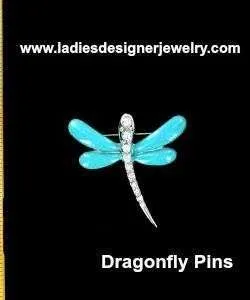 Vintage Crystal Diamond Rhinestone Dragonfly Designer Pin Brooch For Women EN