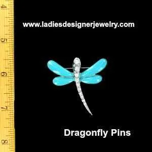 Vintage Crystal Diamond Rhinestone Dragonfly Designer Pin Brooch For Women EN
