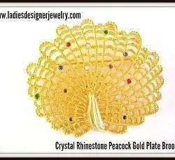 Vintage Rhinestone Filigree Peacock Pin Brooch Sapphire Emerald Ruby Amethyst, Peacocks Brooches Pins Jewelry