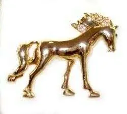Vintage Kentucky Derby Racing Horse Jockey Pin Brooch Rhinestone Jewelry