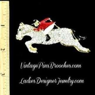 Vintage Polo Horse Pin Equestrian Athlete Horseman Player Brooch Jewelry Pins Pin