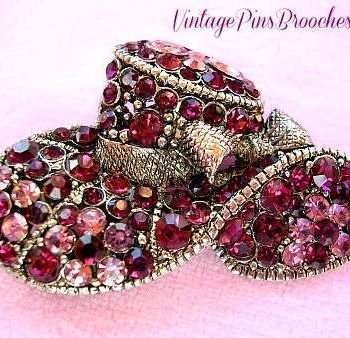 Vintage Purple Amethyst Rhinestone Fashion Silver Plate Hat Brooch Pin, Ladies Designer Wedding Dress Church Hats Brooches Pins Jewelry
