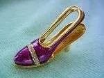 Purple Ladies High Heel Shoe Figurine Collectible Vintage Style Art Deco