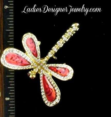 Vintage Tremble Articulated Dragonfly Pin Brooch Bug Insect Jewelry