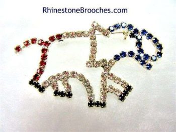 Republican Elephant Pin Vintage Brooches Estate Jewelry